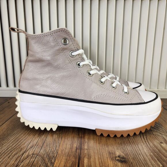Converse Run Star Hike Womens Sz 7.5 Mauve Leather Platform Chunky Shoes 169242C - Picture 1 of 9
